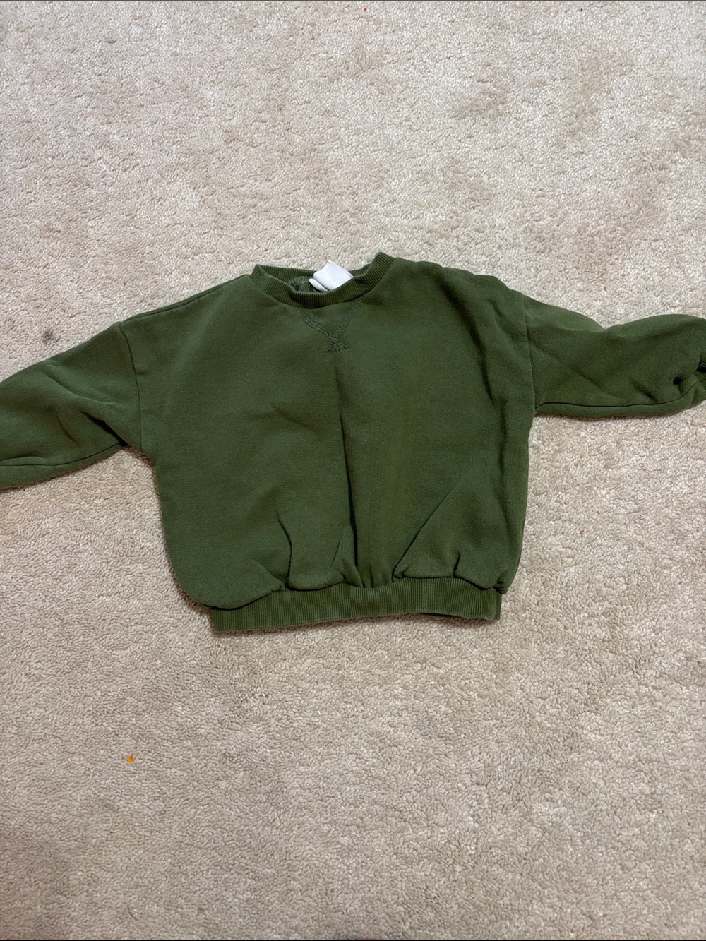 Zara Olive Green Kids Sweatshirt